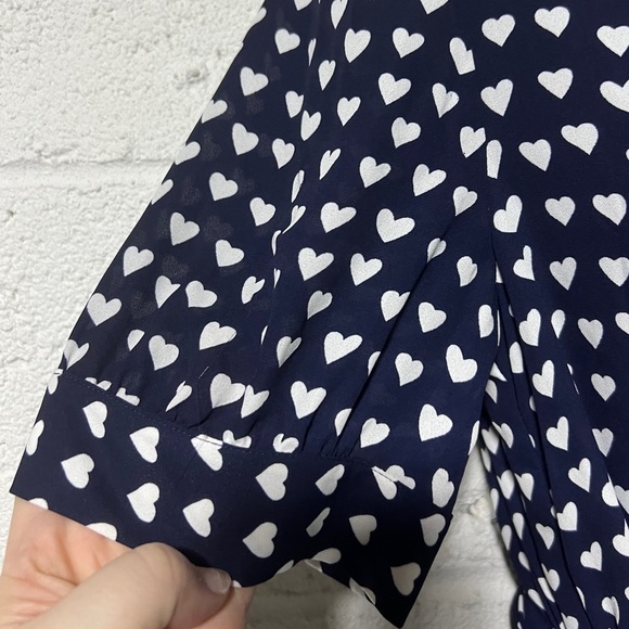 NWOT Draper James Sweet Heart Print Belted Button Down Maxi Dress 6 PP Sample - Picture 10 of 16